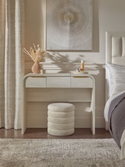 Light Natural Mia Oak Effect Console Dressing Table - Image 3 of 9