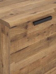 Dark Natural Bronx Oak Effect Small Sideboard - Image 10 of 10