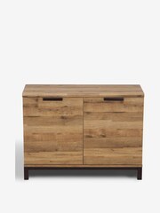 Dark Natural Bronx Oak Effect Small Sideboard - Image 8 of 10