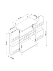 Bronx Getränkeschrank in Eichenoptik - Bild 6 von 9