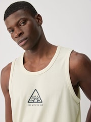Blue/White/Green Graphic Print 100% Cotton Vests 3 Pack - Image 15 of 15