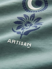 Blue/White/Green Graphic Print 100% Cotton Vests 3 Pack - Image 8 of 15