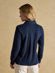 Marinha - Camisa de manga comprida Joules Delaney em jersey camurça - Imagem 2 de 7