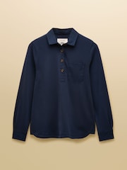 Marinha - Camisa de manga comprida Joules Delaney em jersey camurça - Imagem 7 de 7