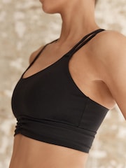 Black Medium Strappy Back Impact Sports Bra - Image 6 of 10