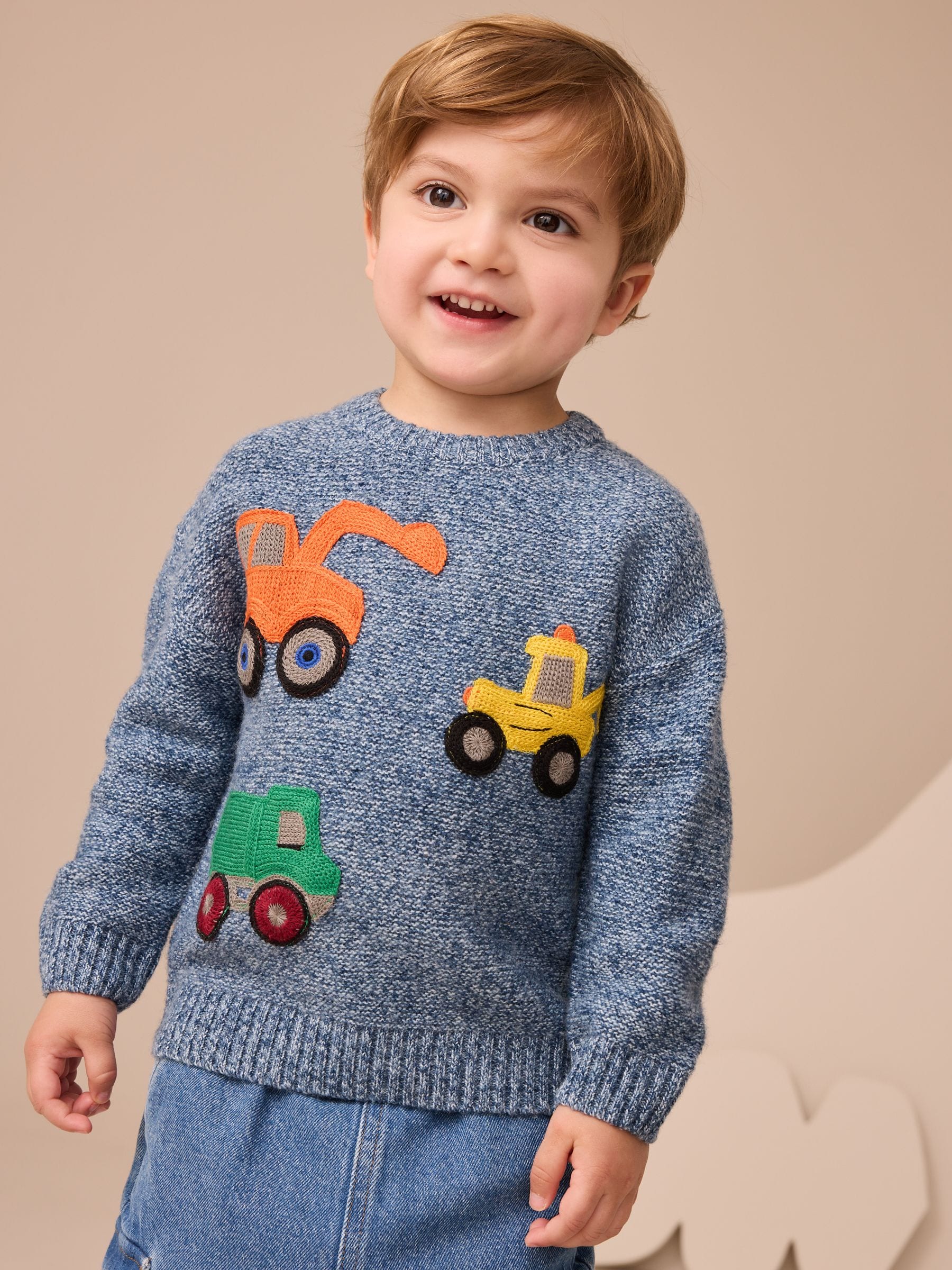 Blue Diggers Knitted Jumper (3mths-7yrs)
