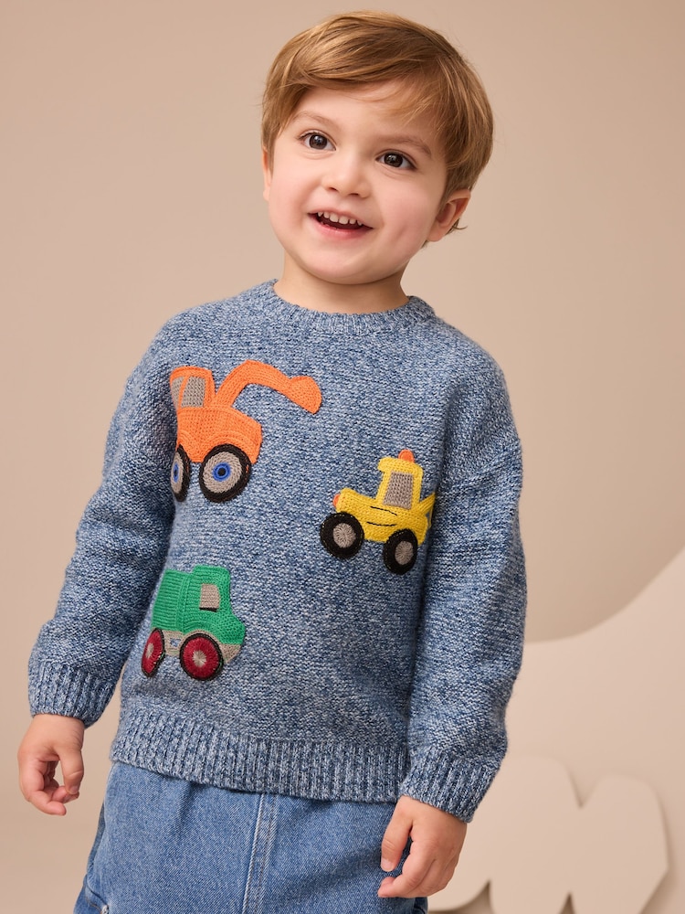 Blue Diggers Knitted Jumper (3mths-7yrs) - Image 1 of 3
