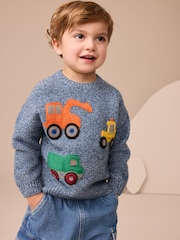 Blue Diggers Knitted Jumper (3mths-7yrs) - Image 2 of 3
