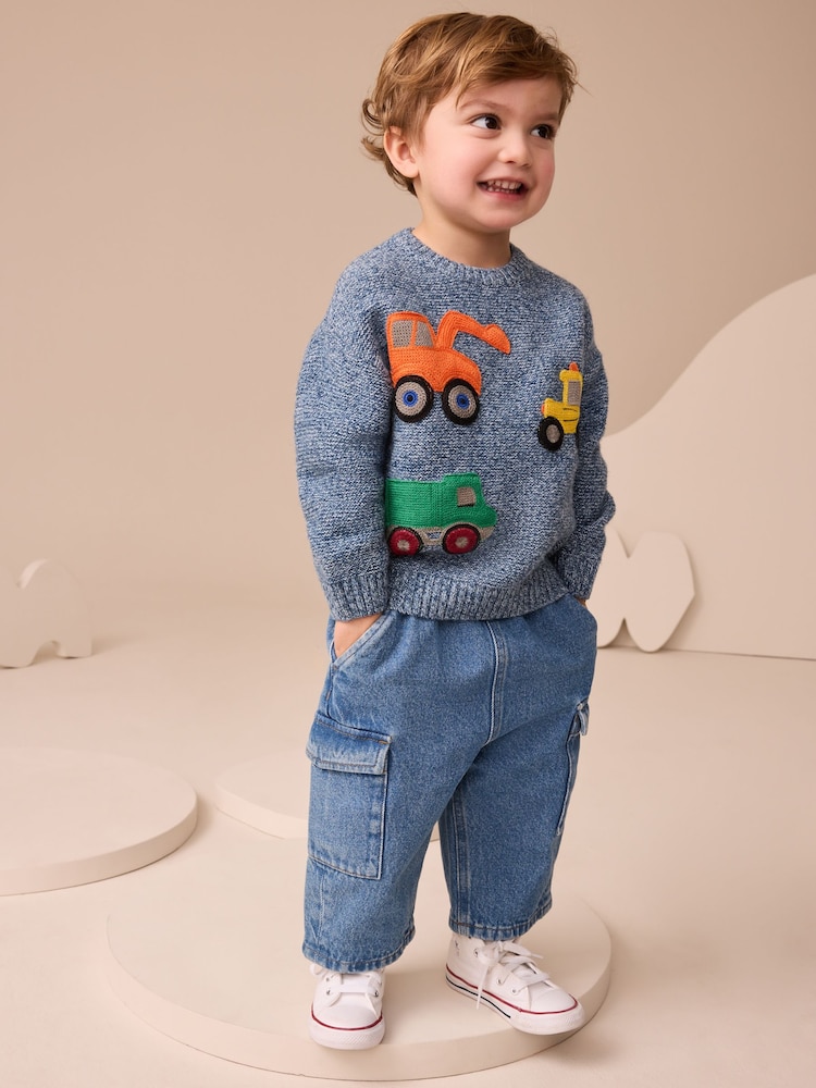 Blue Diggers Knitted Jumper (3mths-7yrs) - Image 3 of 3