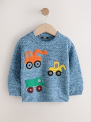 Blue Diggers Knitted Jumper (3mths-7yrs) - Image 4 of 7
