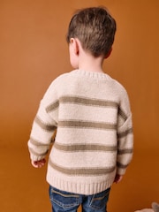 Neutral Pumpkin Halloween Knitted Crew Neck Jumper (3mths-7yrs) - Image 2 of 10