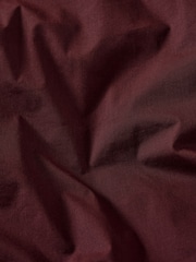 Burgundy Red Cotton Rich Plain Duvet Cover and Pillowcase Set - Image 4 of 4
