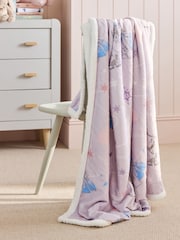 Lilac Disney Frozen Fleece Throw - Image 3 of 5