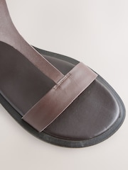 Chocolate Brown Leather Standard/Wide Fit Forever Comfort® T-bar Strappy Sandals - Image 6 of 6