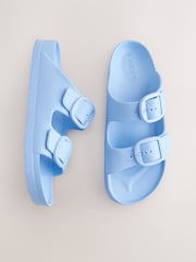 Blue Beach Double Strap Flat Sliders - Image 2 of 5