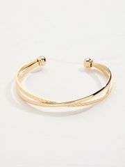 FatFace Gold Coloured Twist Detail Bangle - Image 1 of 2
