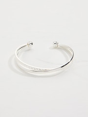 FatFace Silver Coloured Twist Detail Bangle - Image 1 of 2