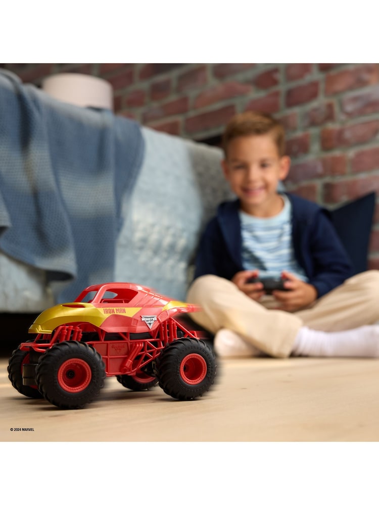 Monster Jam 1:24 Scale Remote Control Marvel Iron Man Toy - Image 2 of 6