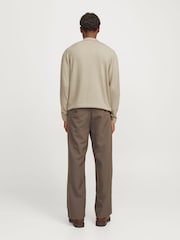 JACK & JONES Grey Quarter Zip Knitted Polo Shirt - Image 3 of 6