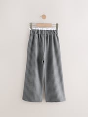 Grey Paperbag Detail Stripe Trousers (3-16yrs) - Image 2 of 4