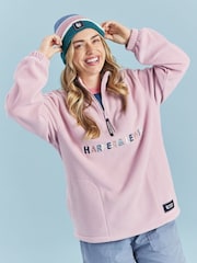 Harper & Lewis Pink Pink Eirwen Quarter Zip Fleece - Image 1 of 8