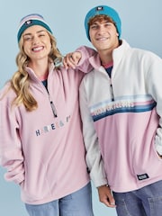 Harper & Lewis Pink Pink Eirwen Quarter Zip Fleece - Image 3 of 8