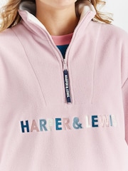 Harper & Lewis Pink Pink Eirwen Quarter Zip Fleece - Image 5 of 8