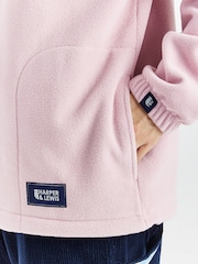 Harper & Lewis Pink Pink Eirwen Quarter Zip Fleece - Image 6 of 8