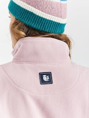 Harper & Lewis Pink Pink Eirwen Quarter Zip Fleece - Image 7 of 8