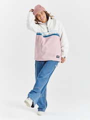 Harper & Lewis Dusty Vaaleanpunainen One Eighty Quarter Zip Fleece - Kuva 1 / 7