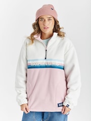 Harper & Lewis Dusty Vaaleanpunainen One Eighty Quarter Zip Fleece - Kuva 3 / 7