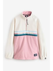 Harper & Lewis Dusty Vaaleanpunainen One Eighty Quarter Zip Fleece - Kuva 5 / 7