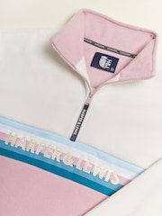 Harper & Lewis Dusty Vaaleanpunainen One Eighty Quarter Zip Fleece - Kuva 7 / 7