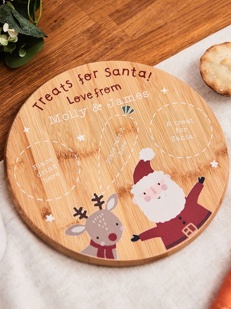 Personalised Santa Christmas Platter by My 1st Years - Image 1 of 4 Personalised Santa Christmas Platter by My 1st Years - Image 1 of 4