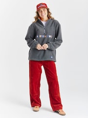 Harper & Lewis Grey Aubin 1/4 Zip Fleece - Image 2 of 7