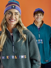 Harper & Lewis Grey Aubin 1/4 Zip Fleece - Image 3 of 7
