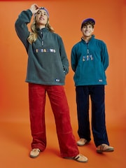 Harper & Lewis Grey Aubin 1/4 Zip Fleece - Image 4 of 7