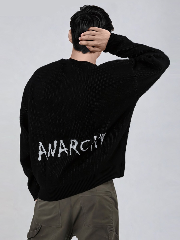Religion Black Anarchy Knit Jumper - Image 2 of 5
