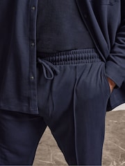 BadRhino Big & Tall Blue Textured Jersey Joggers - Image 4 of 6