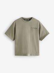 Vert kaki - smALLSAINTS Oversized Underground Crew 100% Cotton T-Shirt - Image 4 de 7