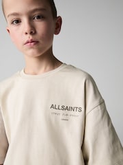 smALLSAINTS Neutral Oversized Underground Crew 100% Cotton T-Shirt - Image 3 of 7