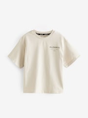 smALLSAINTS Neutral Oversized Underground Crew 100% Cotton T-Shirt - Image 4 of 7