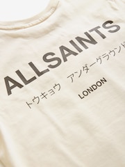 smALLSAINTS Neutral Oversized Underground Crew 100% Cotton T-Shirt - Image 7 of 7