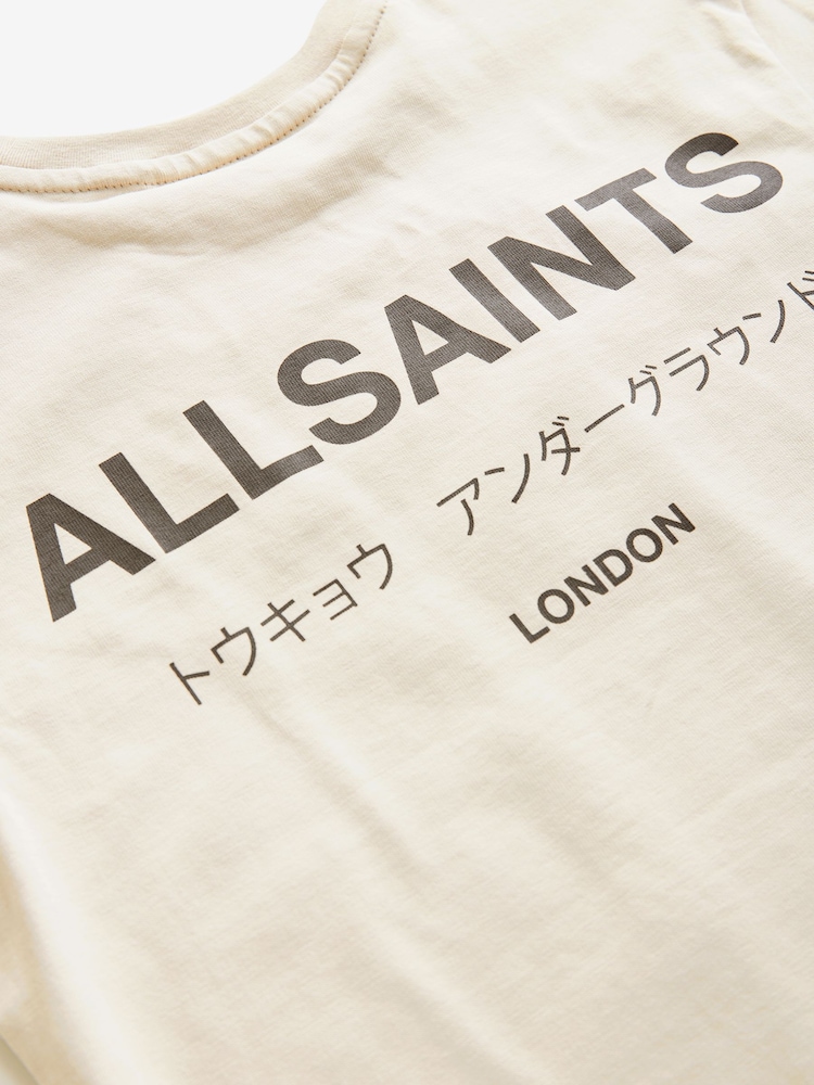 smALLSAINTS Neutral Oversized Underground Crew 100% Cotton T-Shirt - Image 7 of 7
