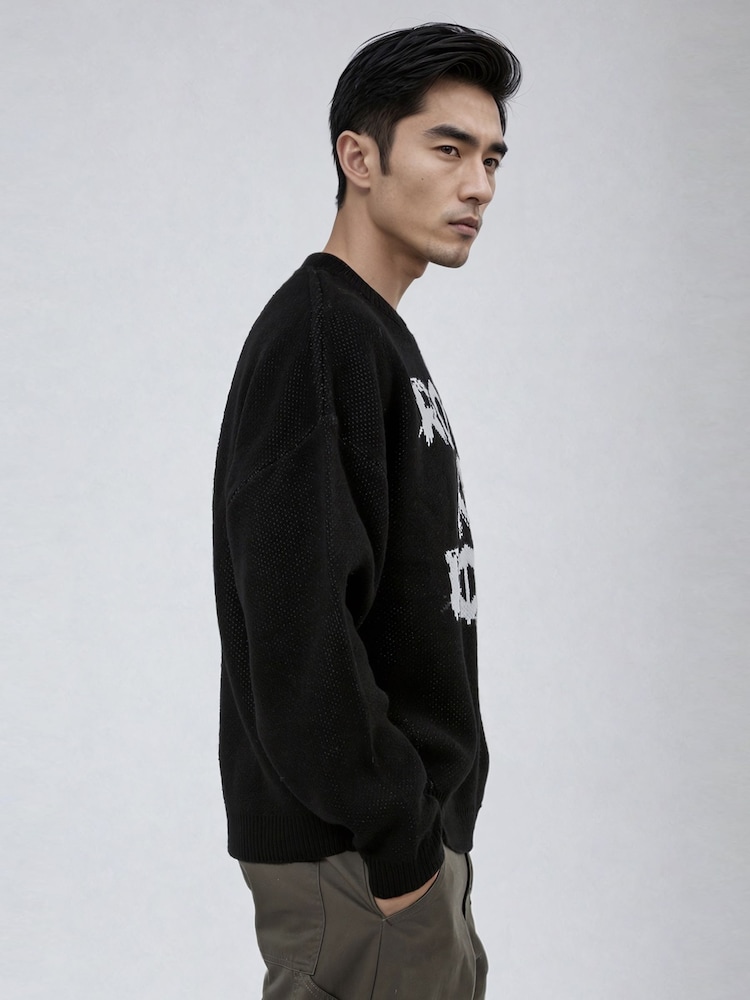 Religion Black Rock N Roll Knit Jumper - Image 2 of 5