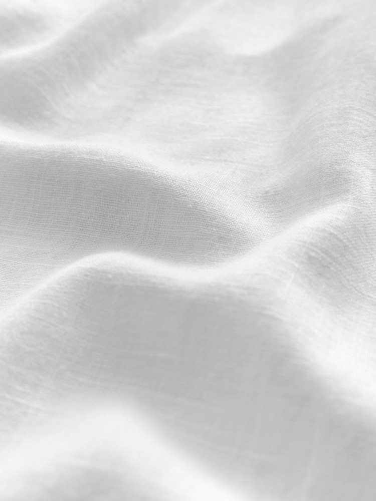 White Tie Waist Wide Leg Linen Blend Trousers - Image 9 of 9