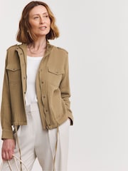 JD Williams Green 100% Cotton Utility Jacket - Image 1 of 4
