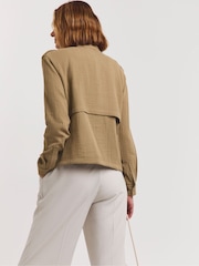 JD Williams Green 100% Cotton Utility Jacket - Image 2 of 4