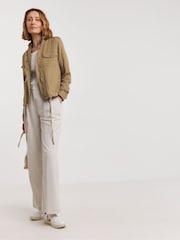 JD Williams Green 100% Cotton Utility Jacket - Image 4 of 4