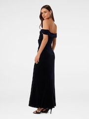Forever New Blue Ada Off Shoulder Velvet Gown - Image 4 of 4